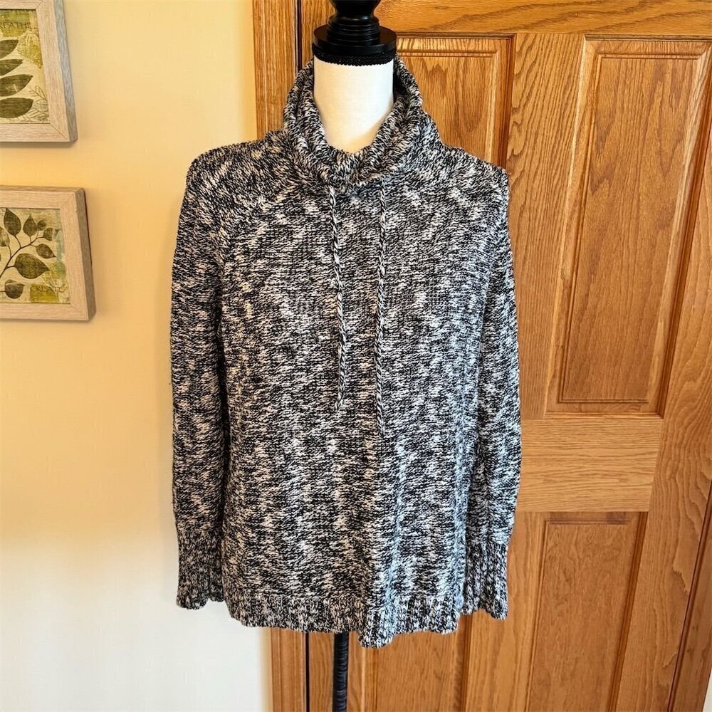 Chaps Women's Cowlneck Sweater Size L Multicolor Long Sleeve Pullover